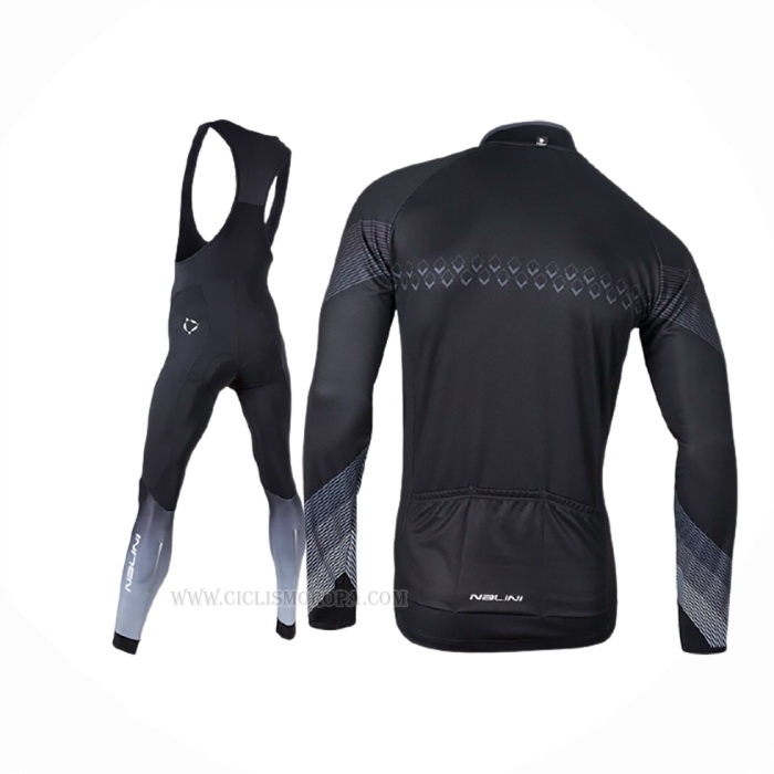 2017 Ropa Ciclismo Nalini Negro Mangas Largas Y Culotte Lunga