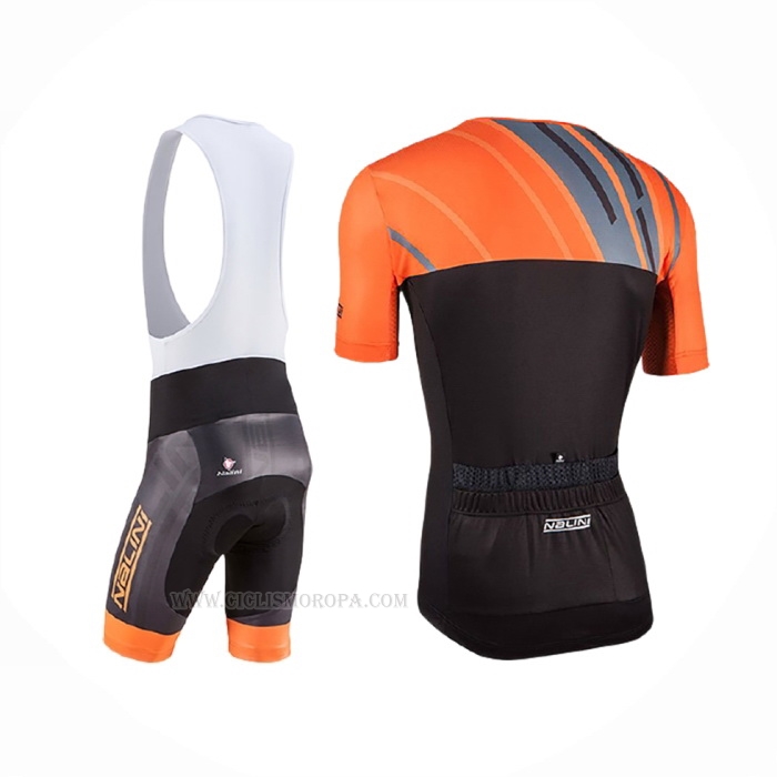 2017 Ropa Ciclismo Nalini Roma Negro Naranja Mangas Corta Y Culotte Corto