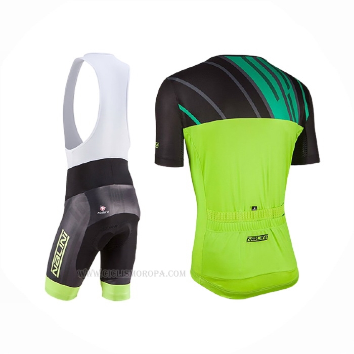 2017 Ropa Ciclismo Nalini Roma Negro Verde Mangas Corta Y Culotte Corto