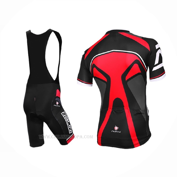 2017 Ropa Ciclismo Nalini Salorno Negro Rojo Mangas Corta Y Culotte Corto