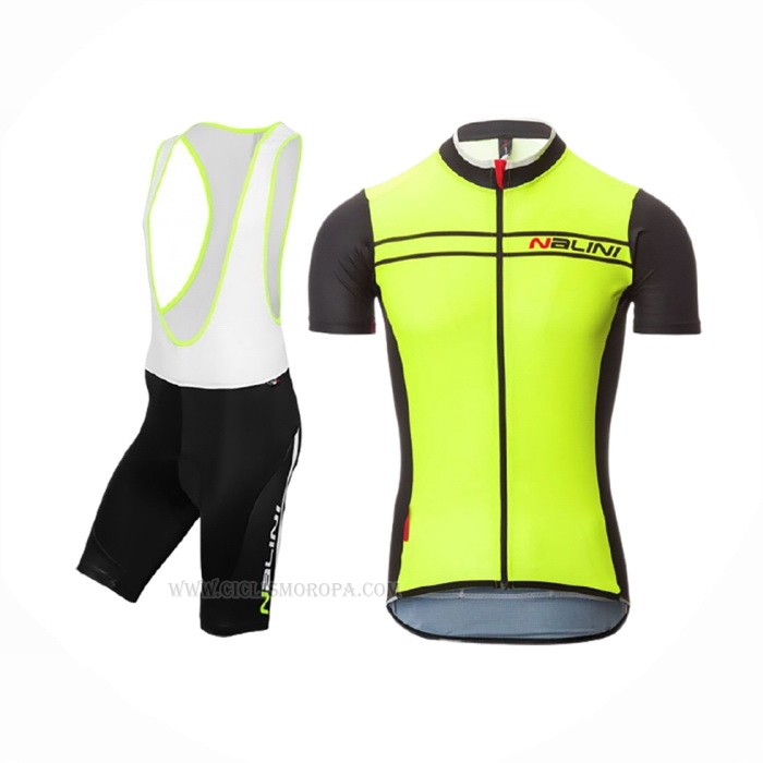 2017 Ropa Ciclismo Nalini Sinello Ti Verde Mangas Corta Y Culotte Corto