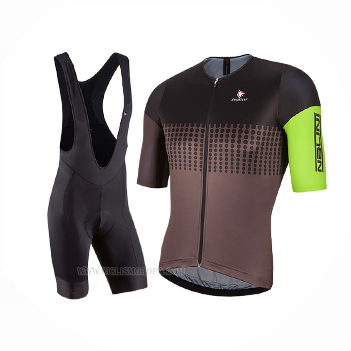 2017 Ropa Ciclismo Nalini Velodromo Marron Mangas Corta Y Culotte Corto