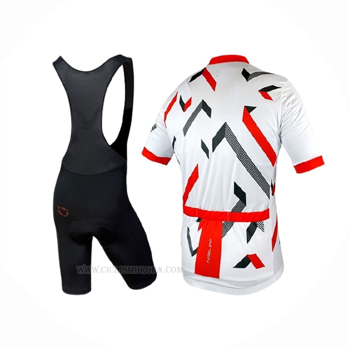 2019 Ropa Ciclismo Nalini Descesa 2.0 Blanco Rojo Mangas Corta Y Culotte Corto