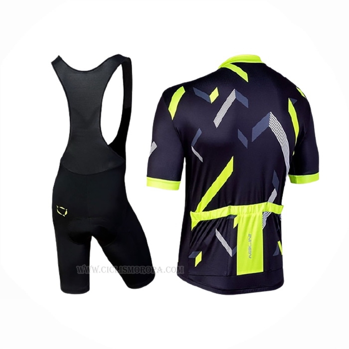2019 Ropa Ciclismo Nalini Descesa 2.0 Negro Amarillo Mangas Corta Y Culotte Corto