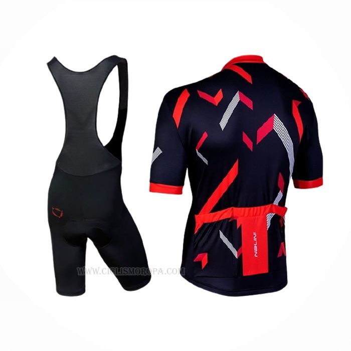 2019 Ropa Ciclismo Nalini Descesa 2.0 Negro Rojo Mangas Corta Y Culotte Corto
