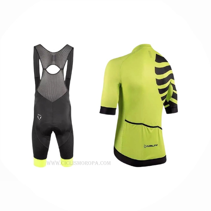 2021 Ropa Ciclismo Nalini Amarillo Negro Mangas Corta Y Culotte Corto