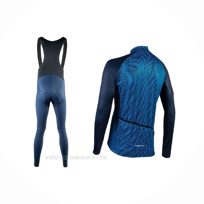 2021 Ropa Ciclismo Nalini Azul Mangas Largas Y Culotte Lunga