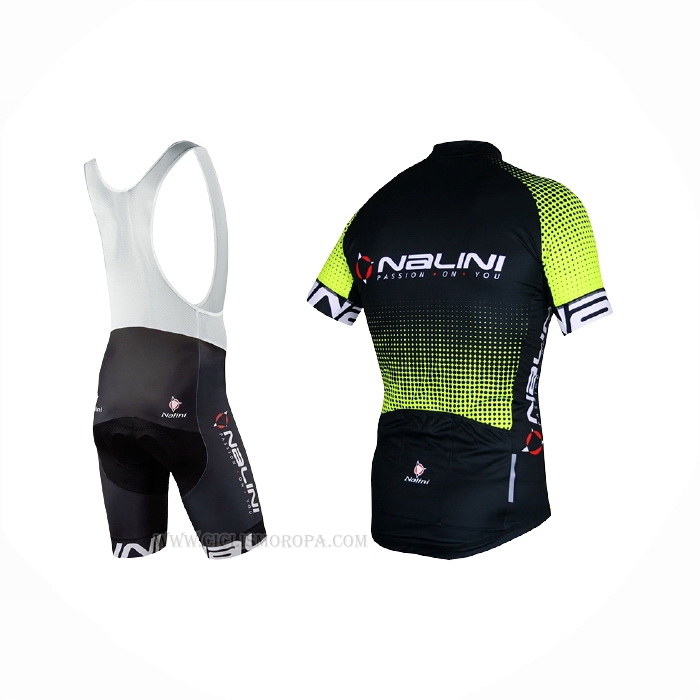 2021 Ropa Ciclismo Nalini Negro Amarillo Mangas Corta Y Culotte Corto