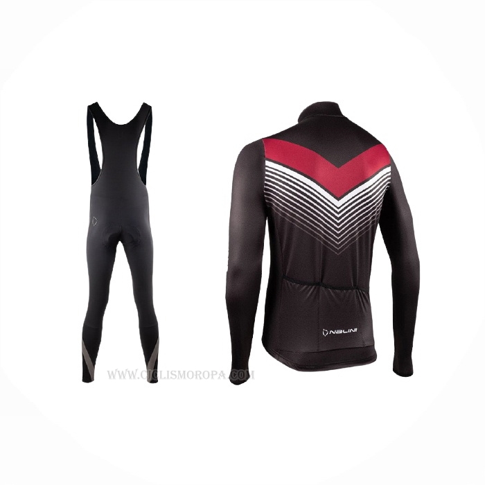 2021 Ropa Ciclismo Nalini Negro Mangas Largas Y Culotte Lunga
