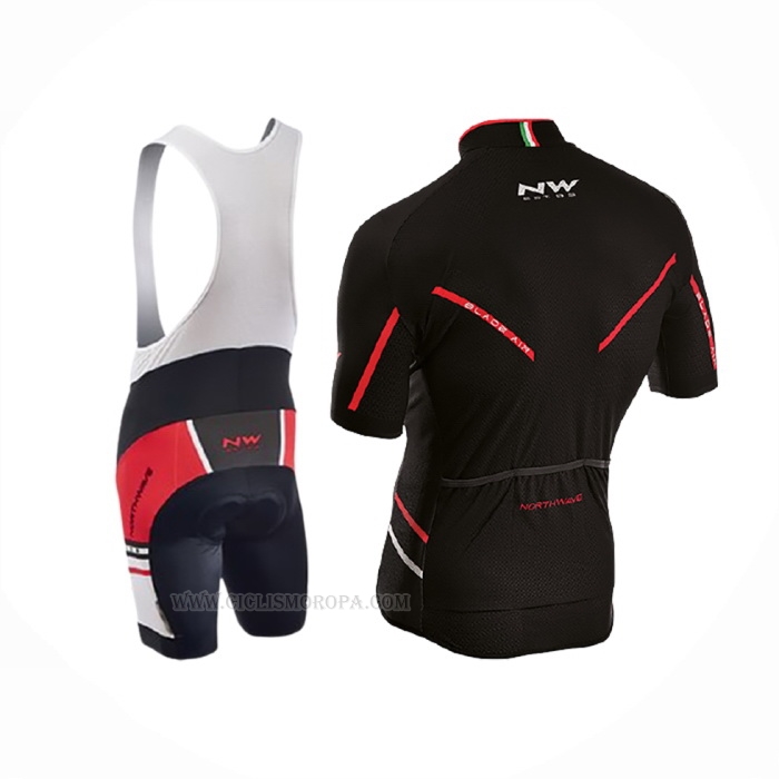 2017 Ropa Ciclismo Northwave Blade Air Negro Rojo Mangas Corta y Culotte Corto