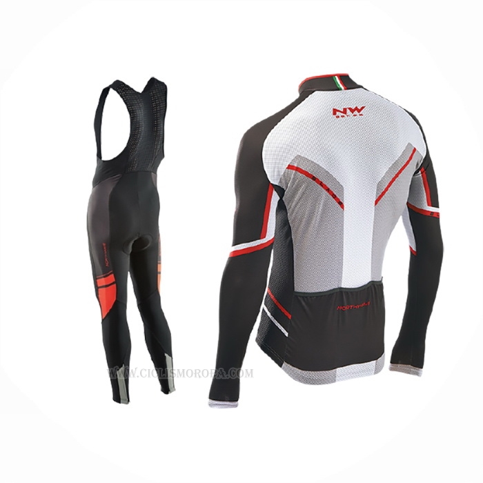 2017 Ropa Ciclismo Northwave Ml Negro Blanco Mangas Largas y Culotte Lunga