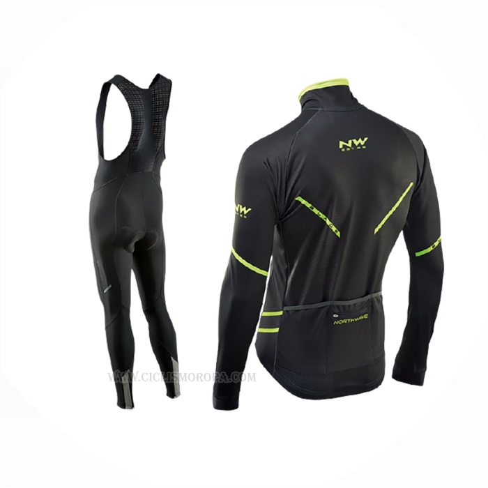 2017 Ropa Ciclismo Northwave Ml Negro Verde Mangas Largas y Culotte Lunga