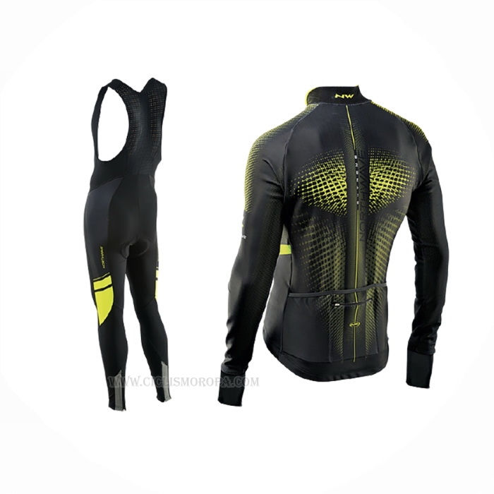 2017 Ropa Ciclismo Northwave Ml Verde Negro Mangas Largas y Culotte Lunga