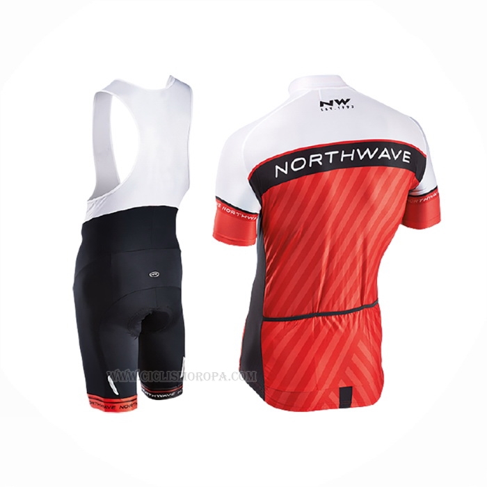 2017 Ropa Ciclismo Northwave Rojo Blanco Mangas Corta y Culotte Corto