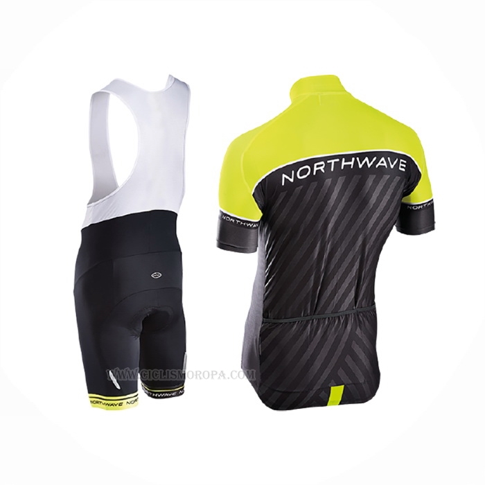 2017 Ropa Ciclismo Northwave Verde Negro Mangas Corta y Culotte Corto