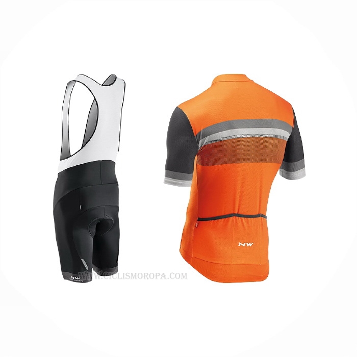 2021 Ropa Ciclismo Northwave Naranja Mangas Corta y Culotte Corto