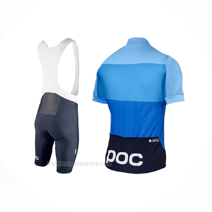 2017 Ropa Ciclismo POC Fondo Elements Azul Claro Mangas Corta y Culotte Corto