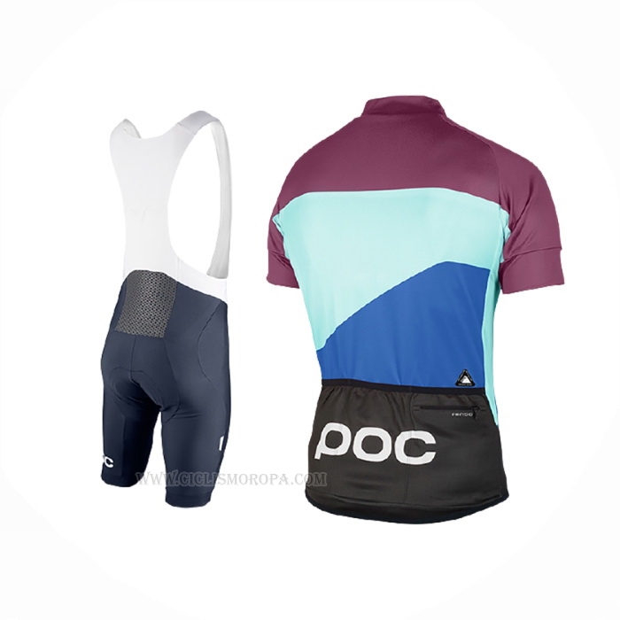 2017 Ropa Ciclismo POC Fondo Elements Azul Fucsia Mangas Corta y Culotte Corto