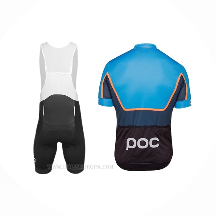 2018 Ropa Ciclismo POC Essential Road Block Azul Mangas Corta y Culotte Corto