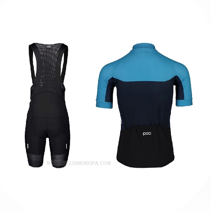 2021 Ropa Ciclismo POC Azul Mangas Corta y Culotte Corto