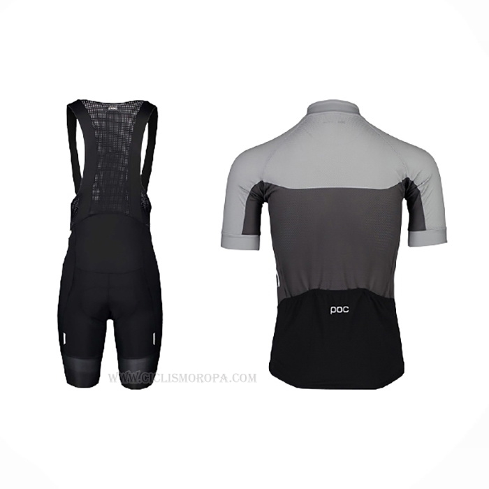 2021 Ropa Ciclismo POC Gris Mangas Corta y Culotte Corto