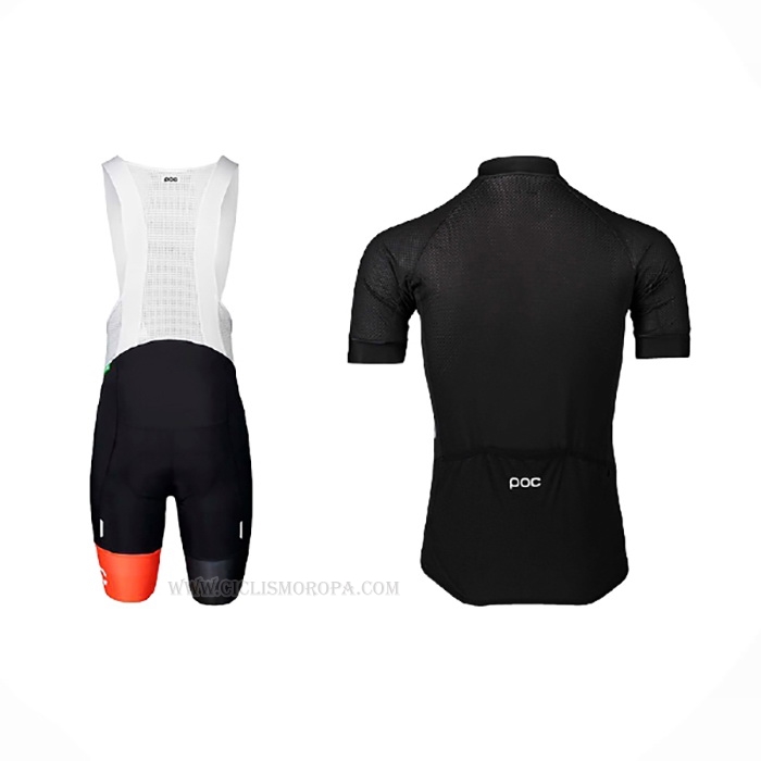 2021 Ropa Ciclismo POC Negro Mangas Corta y Culotte Corto