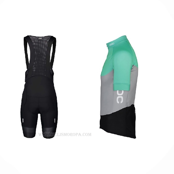 2021 Ropa Ciclismo POC Verde Mangas Corta y Culotte Corto