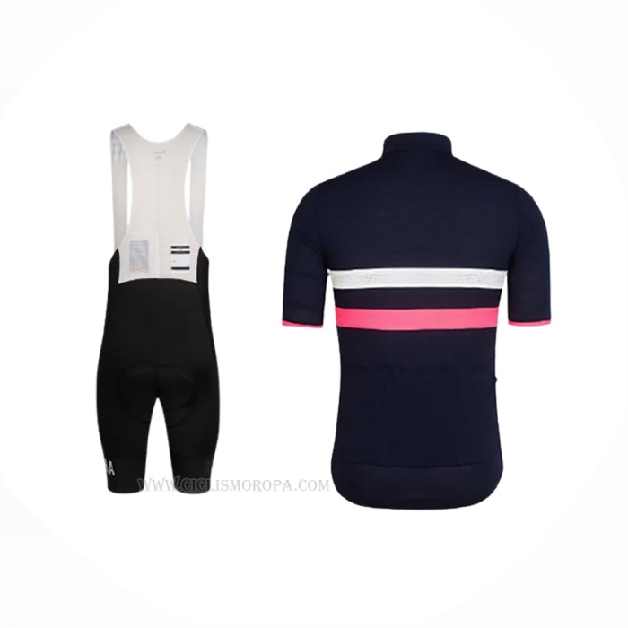 2018 Ropa Ciclismo Rapha Azul Profundo Rosa Mangas Corta y Culotte Corto