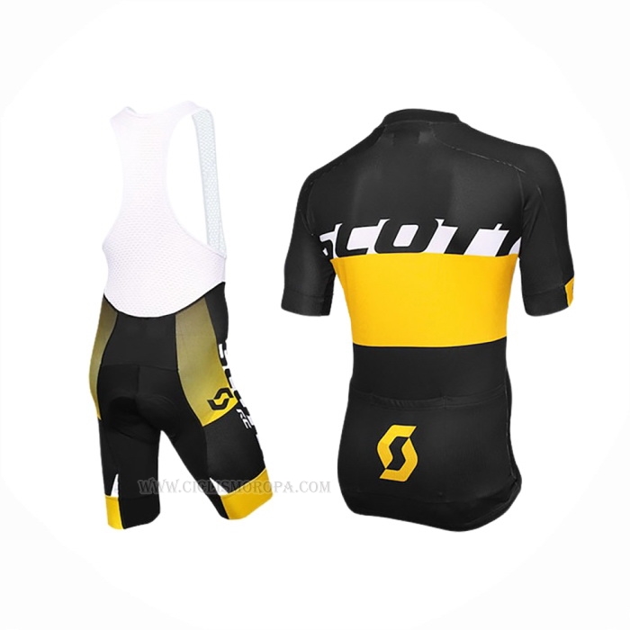 2016 Ropa Ciclismo Scott Amarillo Mangas Corta Y Culotte Corto