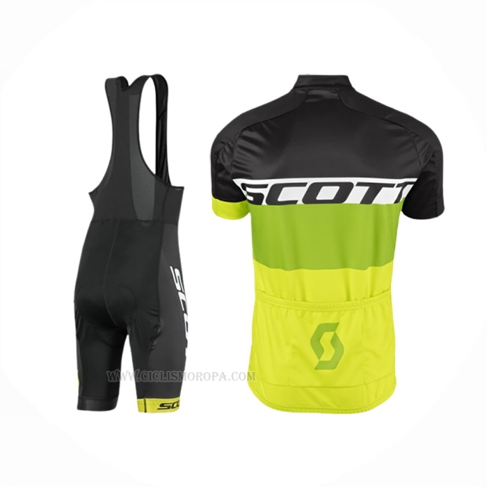 2016 Ropa Ciclismo Scott Amarillo Negro Mangas Corta Y Culotte Corto