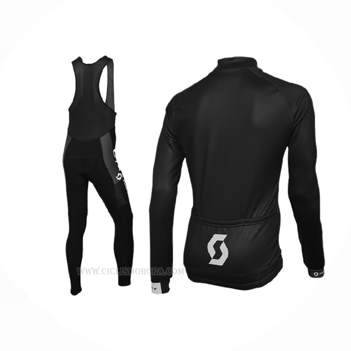 2016 Ropa Ciclismo Scott Blanco Negro Mangas Largas Y Culotte Lunga