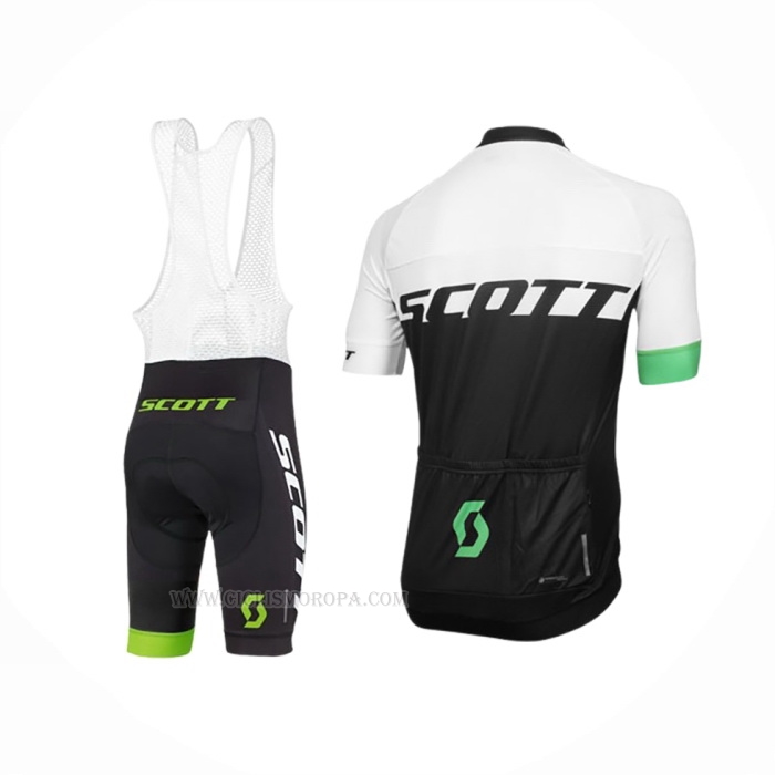 2016 Ropa Ciclismo Scott Blanco Verde Mangas Corta Y Culotte Corto