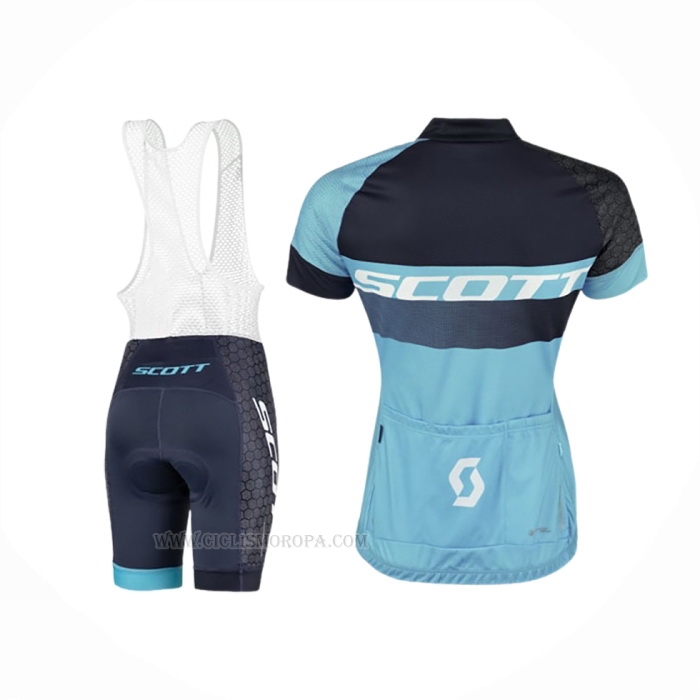 2016 Ropa Ciclismo Scott Negro Azul Mangas Corta Y Culotte Corto