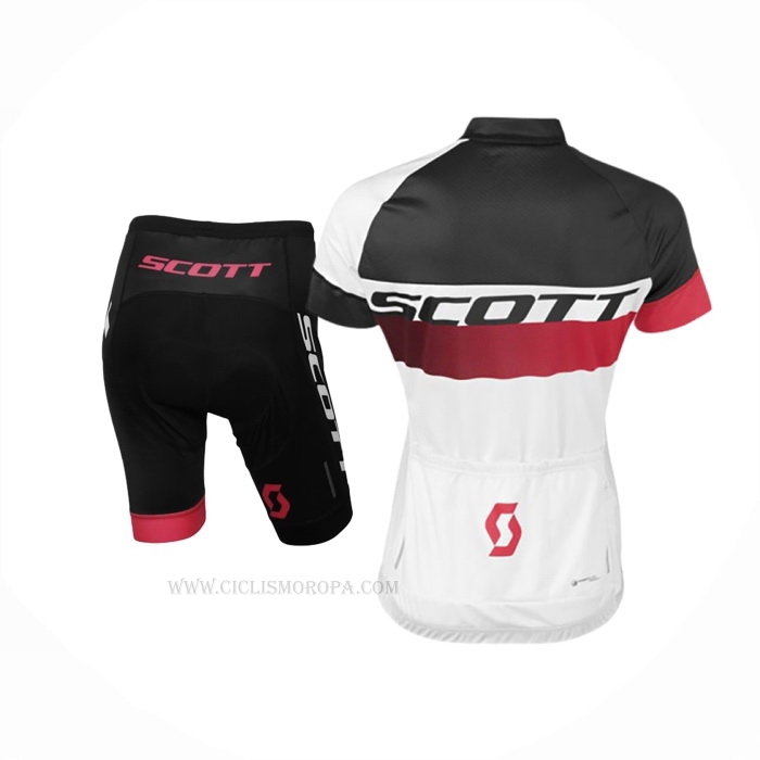 2016 Ropa Ciclismo Scott Negro Blanco Mangas Corta Y Culotte Corto