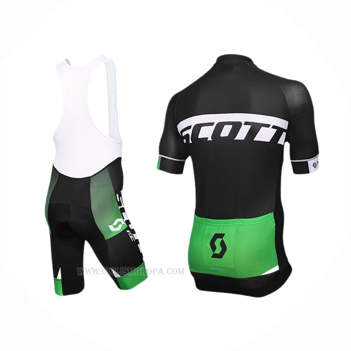 2016 Ropa Ciclismo Scott Negro Verde Mangas Corta Y Culotte Corto
