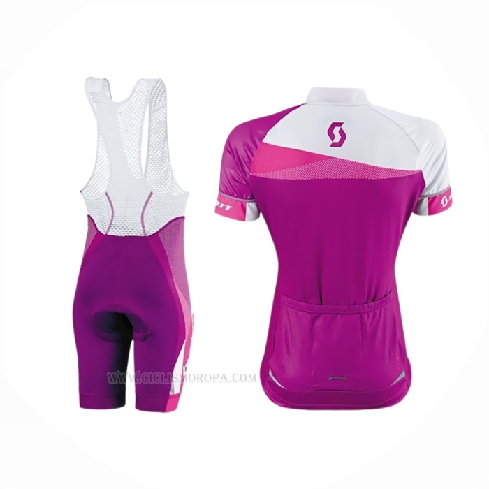 2016 Ropa Ciclismo Scott Rojo Blanco Mangas Corta Y Culotte Corto