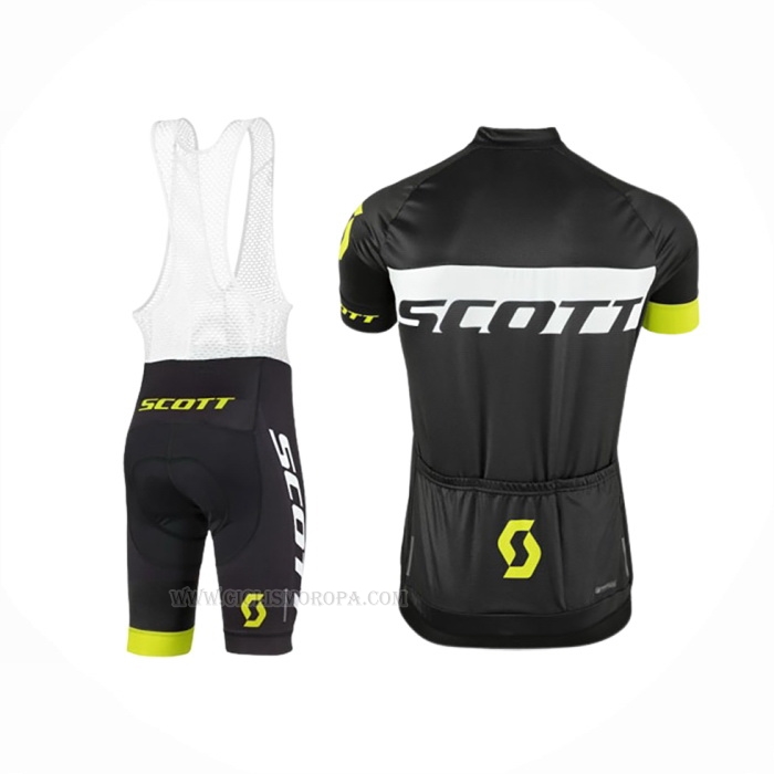 2016 Ropa Ciclismo Scott Verde Negro Mangas Corta Y Culotte Corto