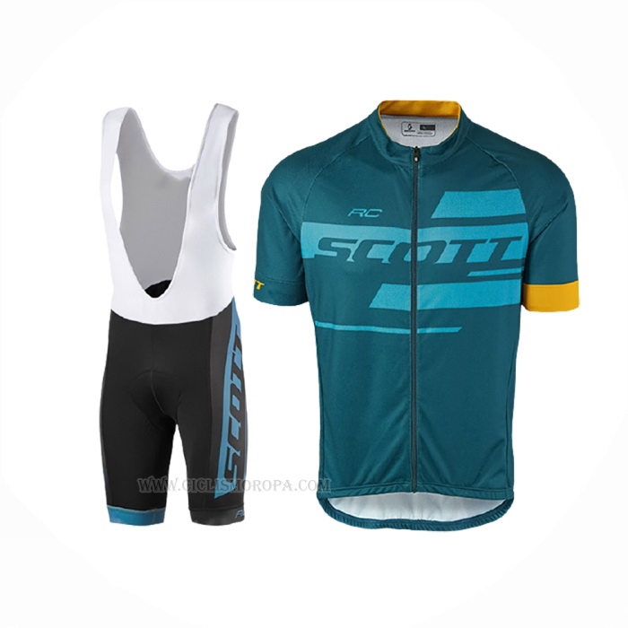 2017 Ropa Ciclismo Scott Azul Mangas Corta Y Culotte Corto