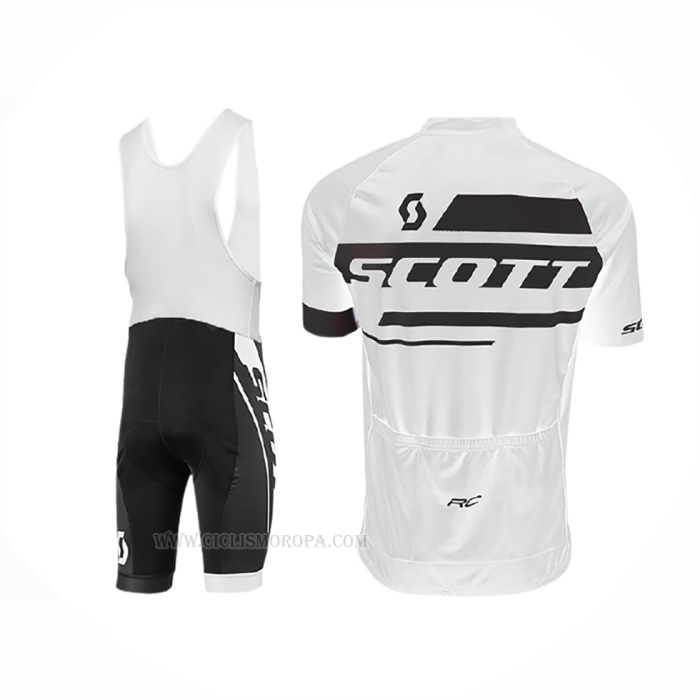 2017 Ropa Ciclismo Scott Blanco Mangas Corta Y Culotte Corto