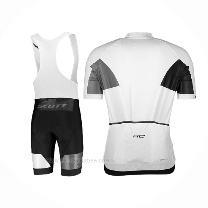 2018 Ropa Ciclismo Scott Rc Gris Blanco Mangas Corta Y Culotte Corto
