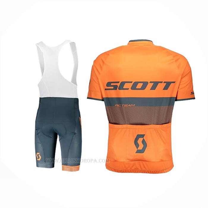 2018 Ropa Ciclismo Scott Rc Negro Naranja Mangas Corta Y Culotte Corto