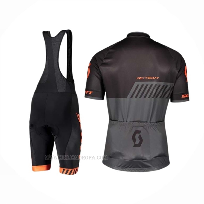 2019 Ropa Ciclismo Scott Negro Gris Mangas Corta Y Culotte Corto