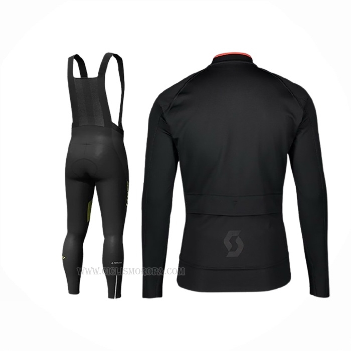 2019 Ropa Ciclismo Scott Rc Ff Amarillo Negro Mangas Largas Y Culotte Lunga