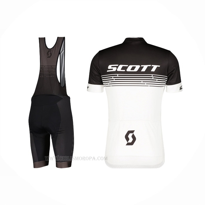 2022 Ropa Ciclismo Scott Blanco Mangas Corta Y Culotte Corto