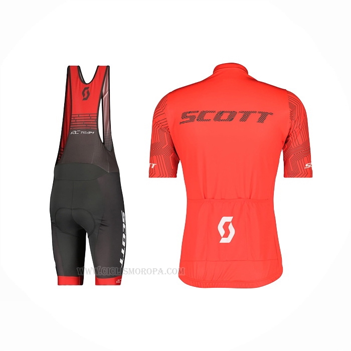 2022 Ropa Ciclismo Scott Rojo Mangas Corta Y Culotte Corto