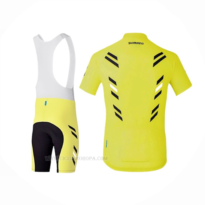 2021 Ropa Ciclismo Shimano Blanco Mangas Corta y Culotte Corto