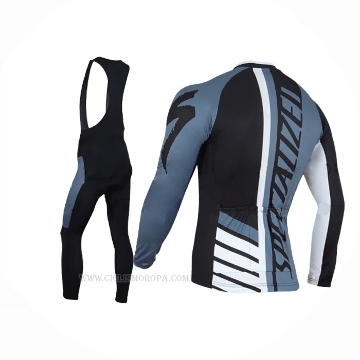 2016 Ropa Ciclismo Specialized Blanco Azul Mangas Largas y Culotte Lunga