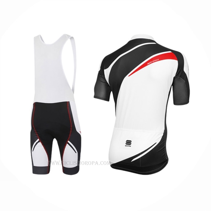 2016 Ropa Ciclismo Sportful Blanco Negro Mangas Corta y Culotte Corto