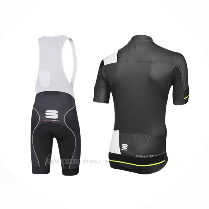 2016 Ropa Ciclismo Sportful Negro Verde Mangas Corta y Culotte Corto