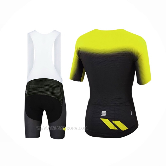 2017 Ropa Ciclismo Sportful Amarillo Negro Mangas Corta y Culotte Corto